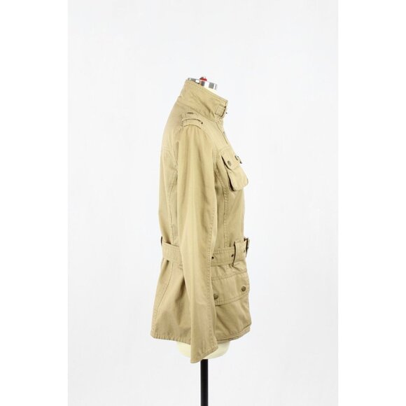 BARBOUR Tan Cotton Washed Twill International Belted Field Jacket, Size 6 - Picture 2 of 16